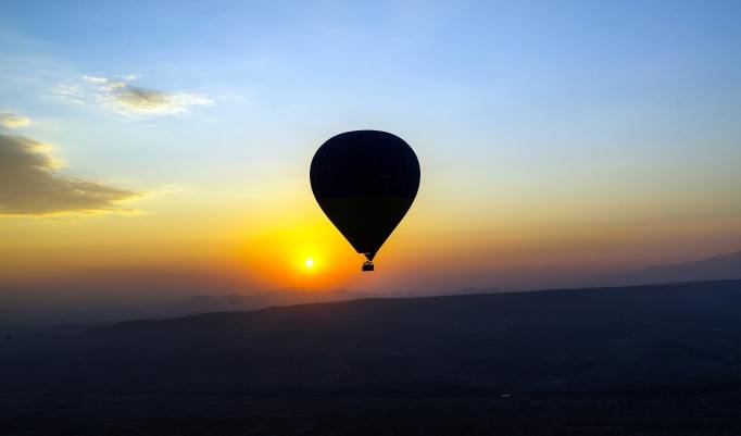 Ballonfahren am Morgen